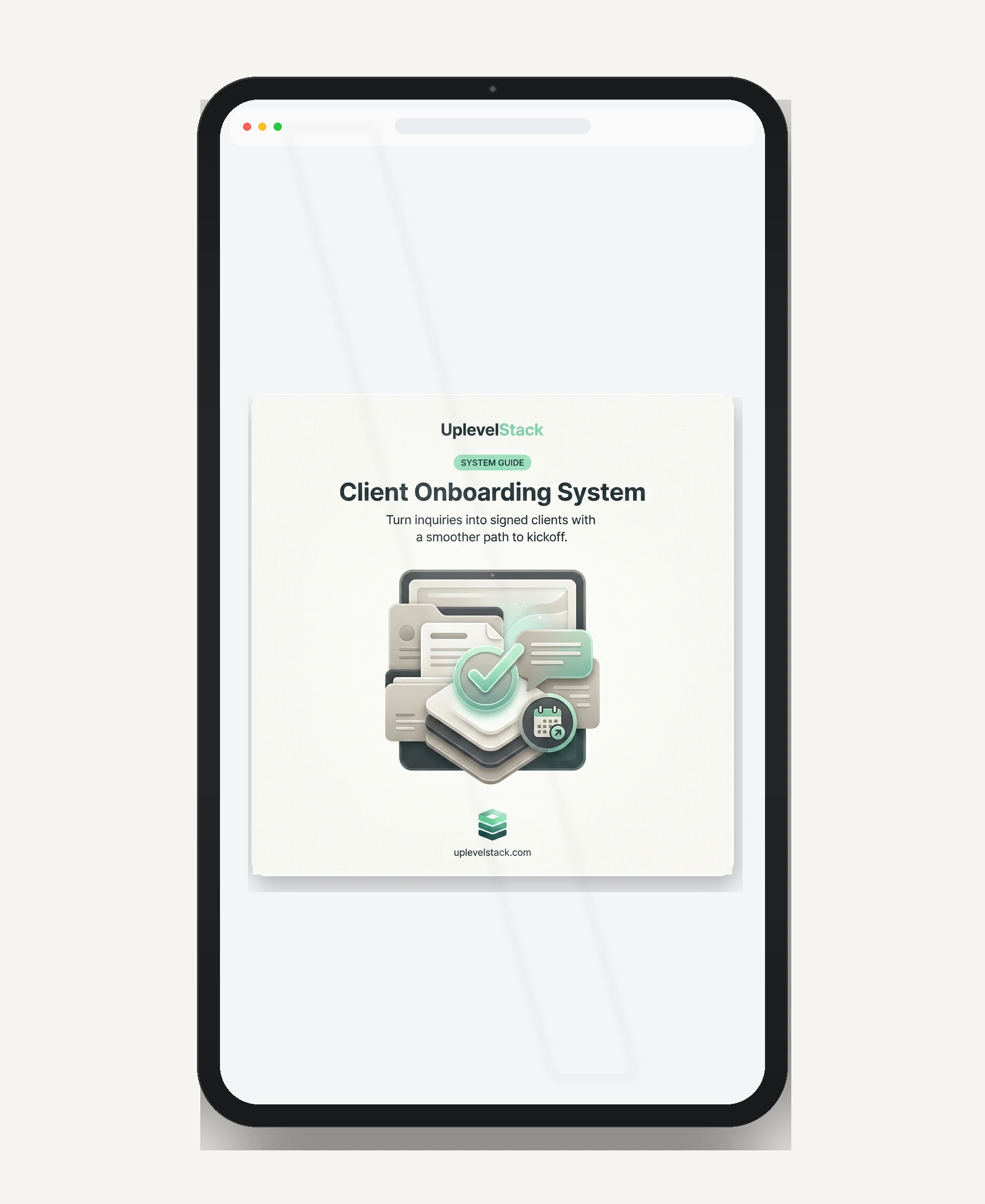 Client Onboarding System cover mockup
