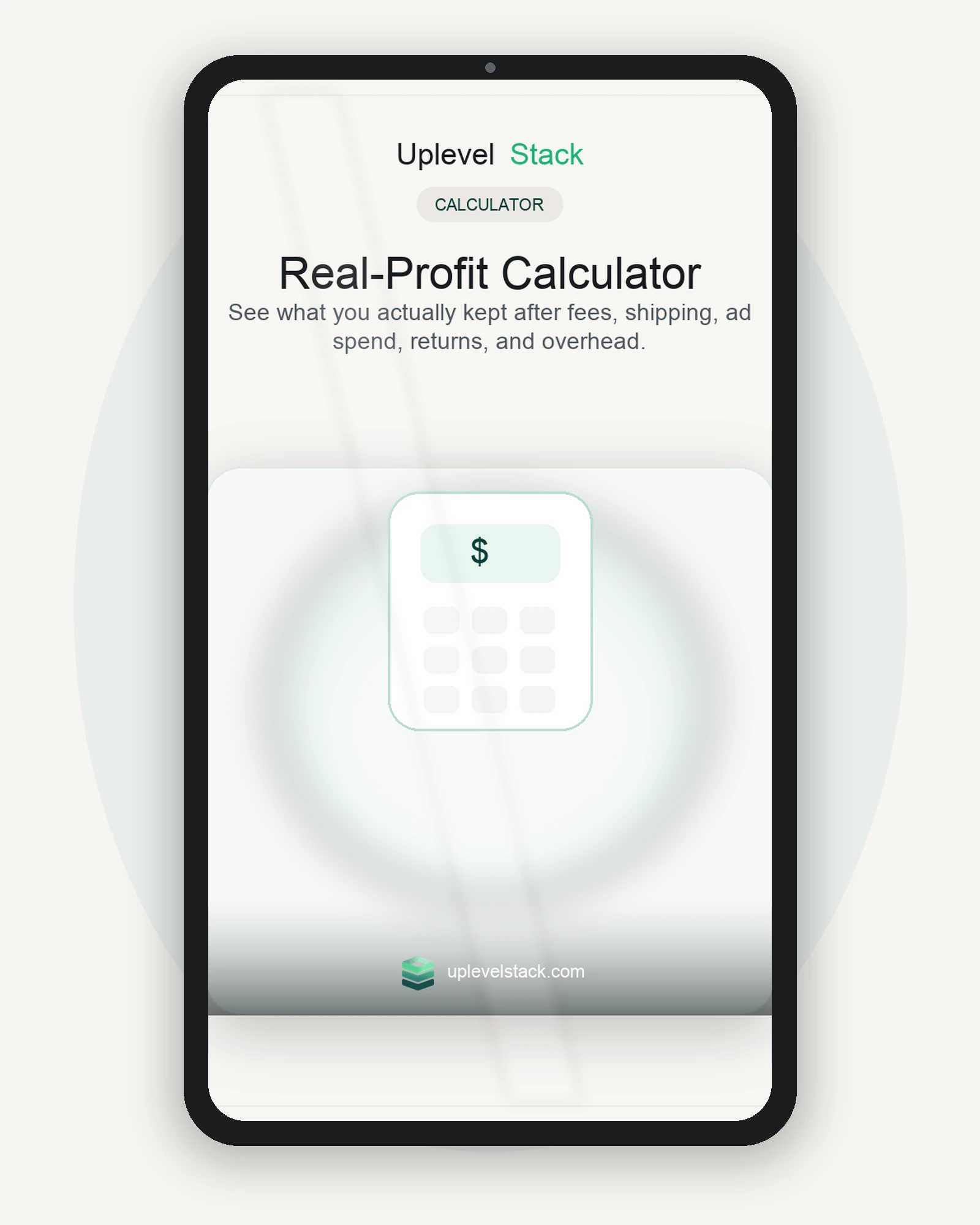 Real-Profit Calculator cover mockup
